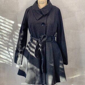 Charlotte Russe Charcoal Heather Cold Weather Coat, SZE Med, NWT